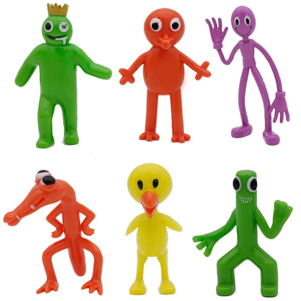 8 st Roblox Rainbow Friends Actionfigurer Leksaker Dekoration 6 pack