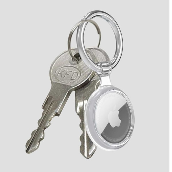 2-pack Genomskinligt Apple Airtag Fodral 360 Heltäckande