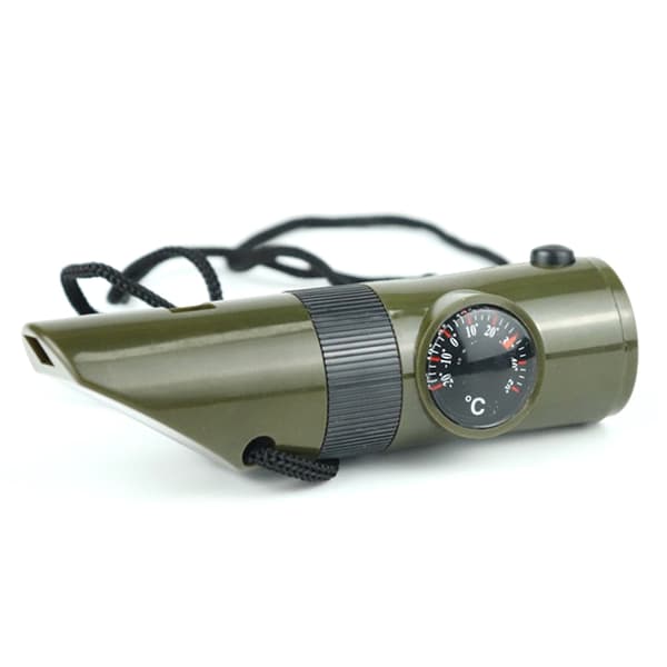 Multifunktionell visselpipa 7 i 1 Överlevnad Bushcraft Trekking Comp
