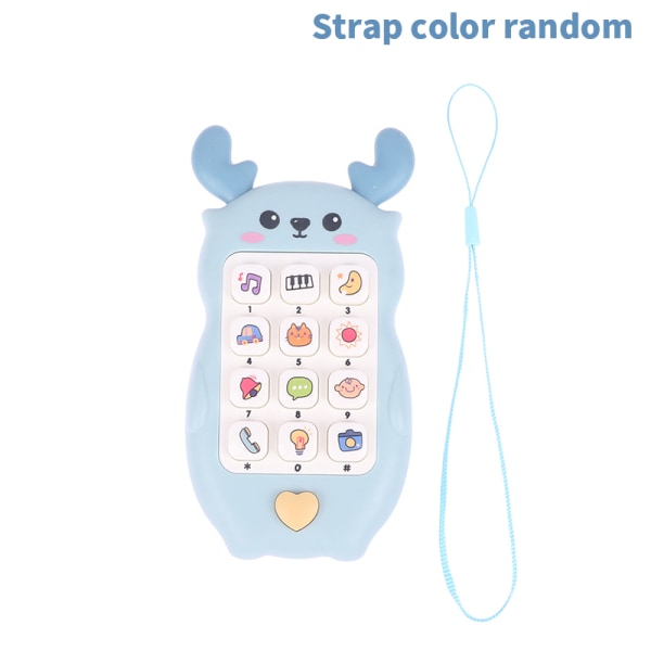Baby Phone Toy Sovleksaker Med er Simulation Phone Kids Infa Blue