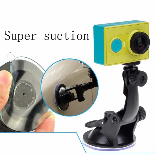 Kamerafäste Sugpropp - Bilfäste med Sugkopp för Kamera GoPro Svart