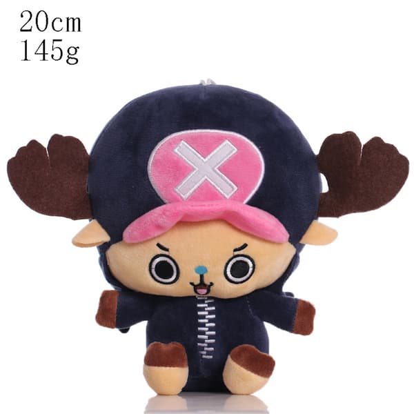 4 stycken Luffy Chopper Ace One Piece Anime Plyschleksaker