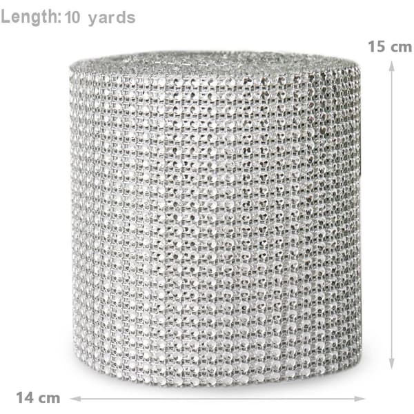 24 rader silver strass diamant band deco band, perfekt Silver