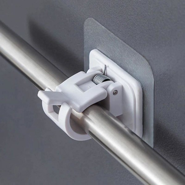 2-pack Självhäftande Gardinstångshållare - Hållare för Gardiner