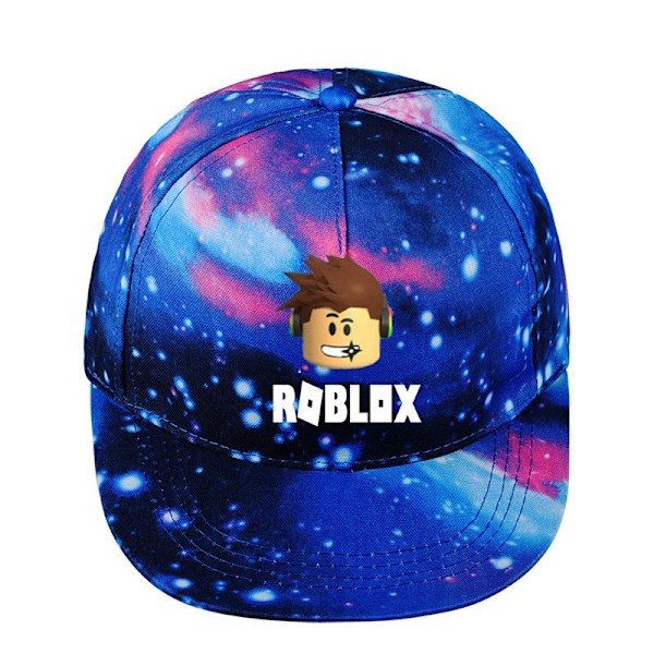 Roblox-hatt - stjärnhatt platt skärmhatt - stjärnblå