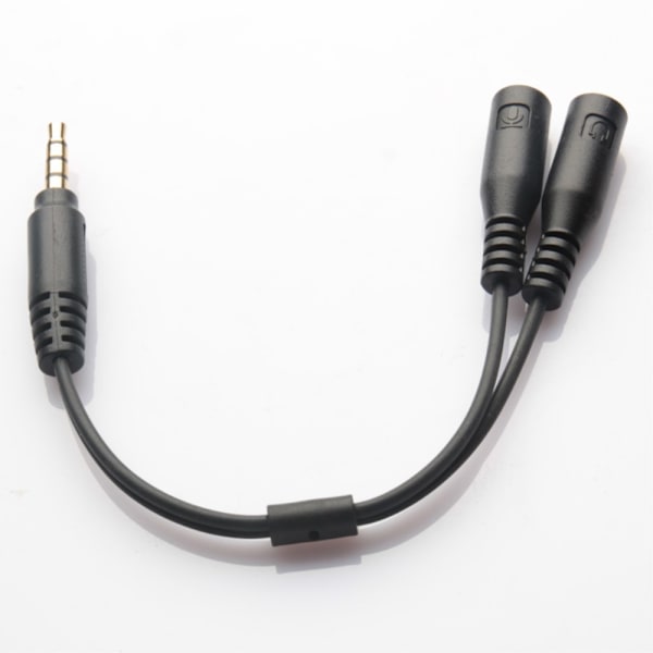 Stereo Audio Han-Hona Hörlurs & Mic Splitter Adapter