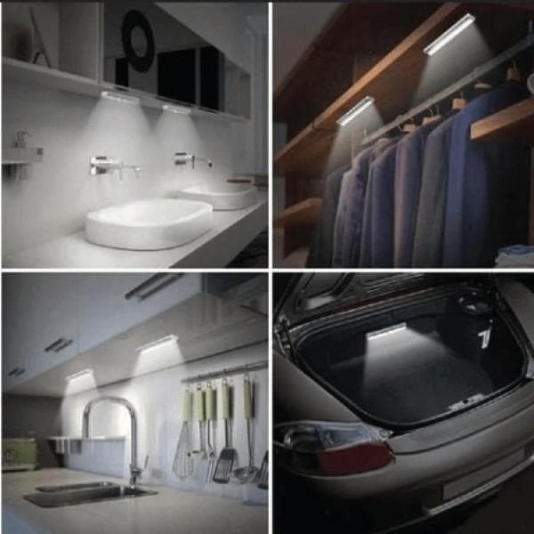 LED-lampa med rörelsesensor - Självhäftande - 19x3 cm