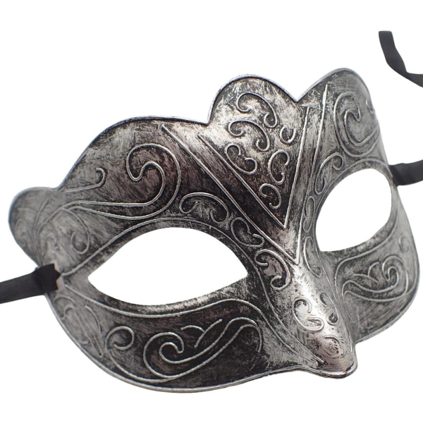 Topkids Accessoarer Masquerade Mask för kvinnor och män Matt Silver