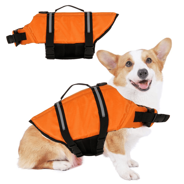 Hundflytväst, hundflytväst med reflekterande ränder M
