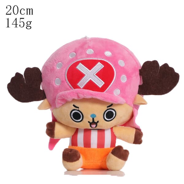4 stycken Luffy Chopper Ace One Piece Anime Plyschleksaker
