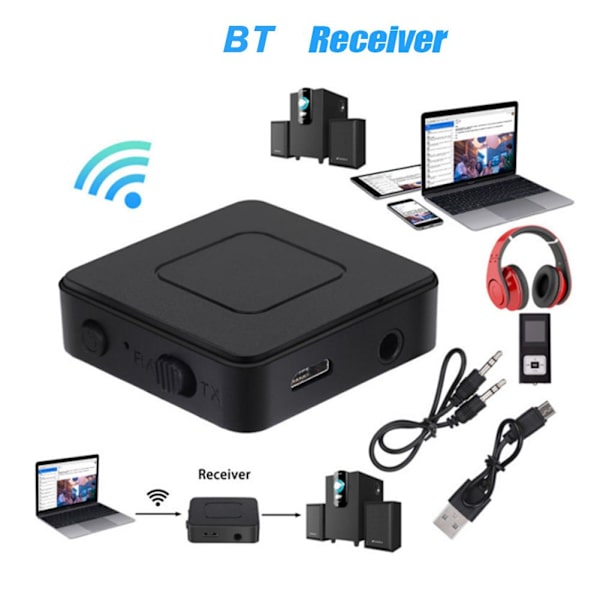 1x Bluetooth 5.0 Audio Sändare/Mottagare Adapter