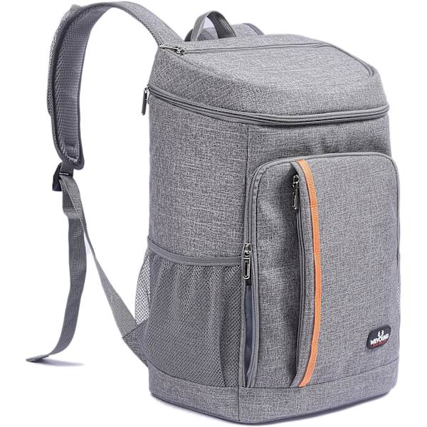 28L kylryggsäck, kylare ryggsäck Thermal väska Matbärare Stor mjuk ryggsäck för strand/picknick/BBQ/camping/fest grey