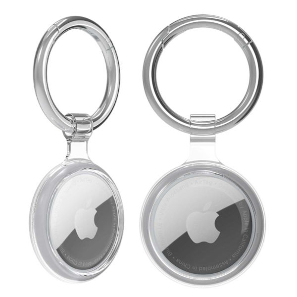 2-pack Genomskinligt Apple Airtag Fodral 360 Heltäckande
