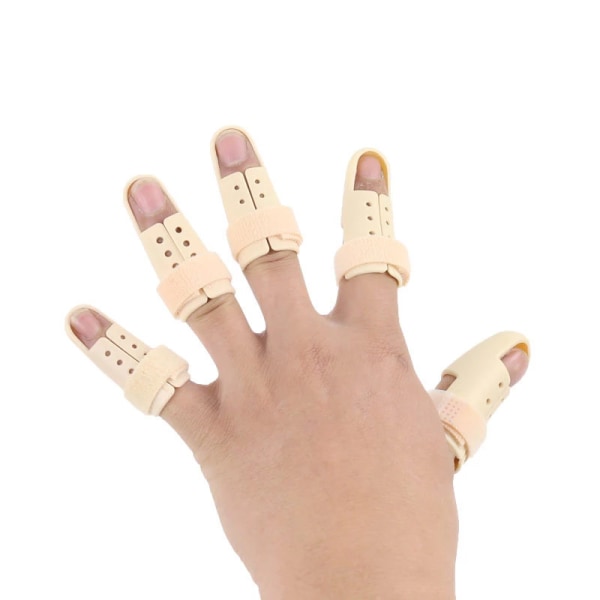 Fingerskena, 6st Fingerstödsstag Fingerstabilisator för brutna fingrar räta ut artrit Knogimmobilisering