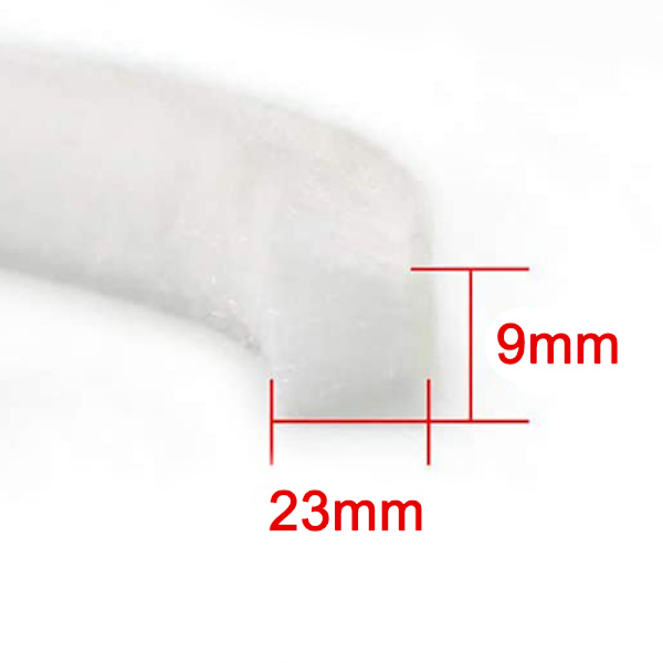 Borsttätning självhäftande dörrbottentätning, borstliststätning 9*23mm White