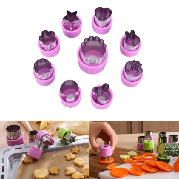 9 st/ Set Form Frukt Grönsaksskärare Form