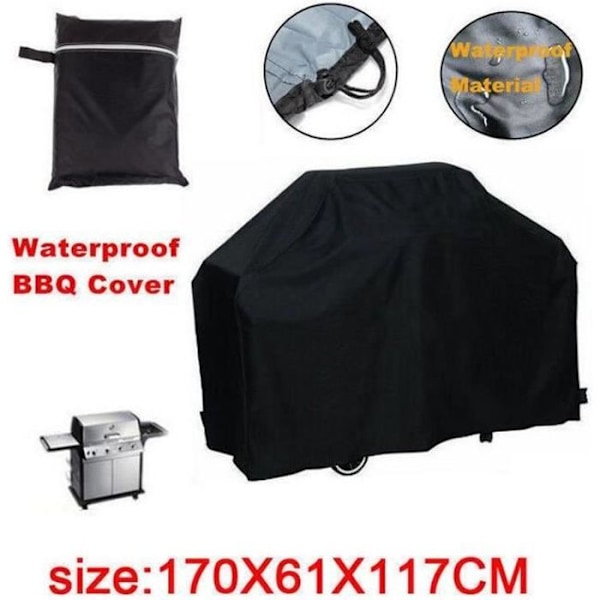 Vattentätt grillskydd UV-skydd / Fuktsäkert lock stort för utomhusgrill 170x61x117cm