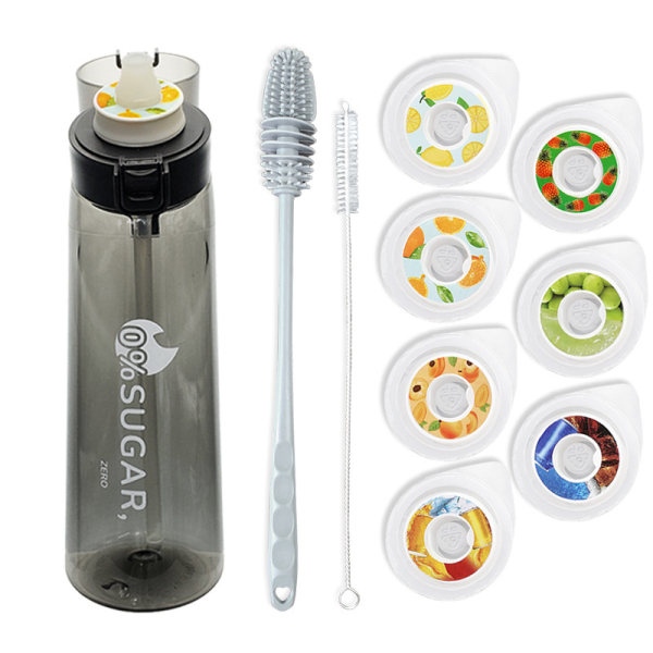 Luftvattenflaska med pods-set, 650 ml vattenglas