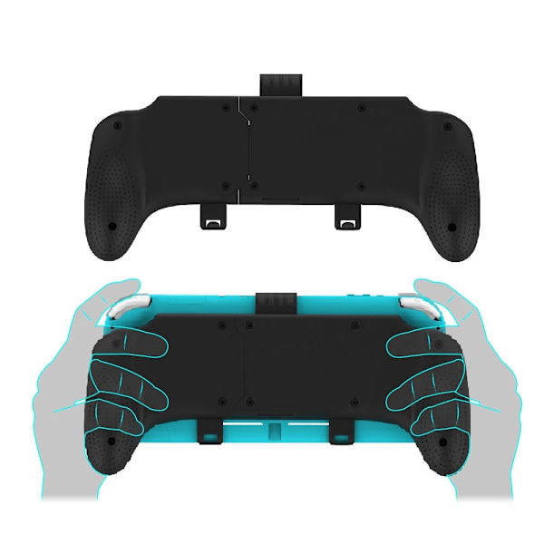 Nintendo Switch/Switch Lite 2-i-1 Infällbart Skyddsfodral med Ställ Svart
