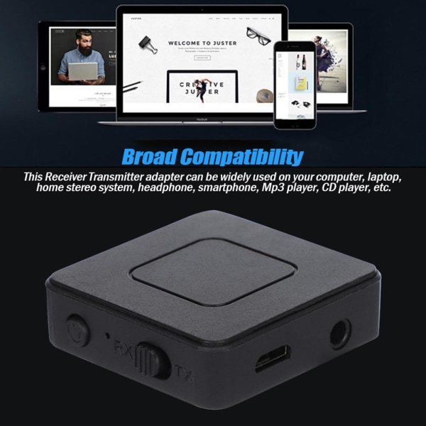 1x Bluetooth 5.0 Audio Sändare/Mottagare Adapter