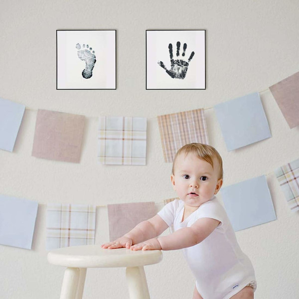Baby hand- och fotavtrycksset, handavtrycksset för bebisar, avtryck