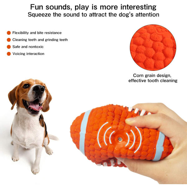 Hund Leksak Pipande Hundleksaker Bollar Interaktiv Tuggljud Flytande Spelboll Hämta Lek för Hundar Tandvård För Hundar Husdjur