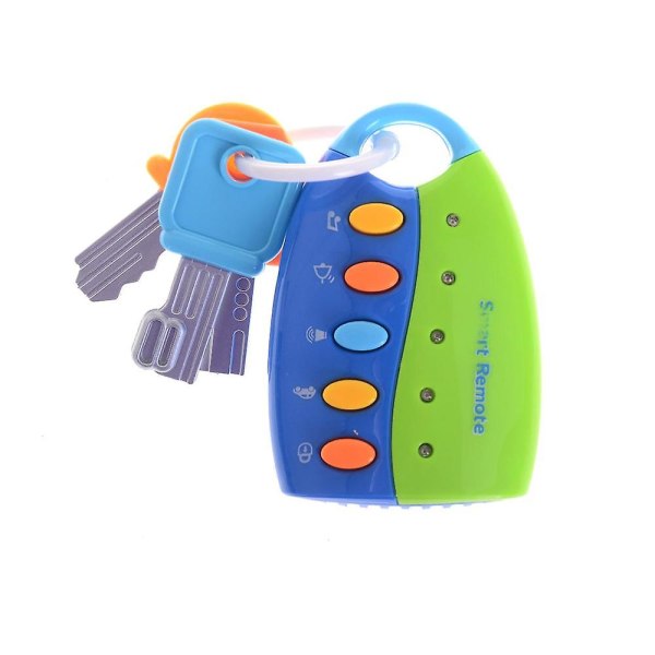 Qian Nya Barn Låtsasspela Baby Musikal Bilnyckel Vokal Smart Fjärrkontroll Bilröster Låtsaslek Utbildning blue