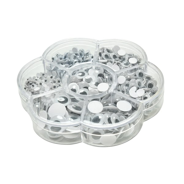 500 st Wiggly Googly Eyes Plast Rörlig Svart Joggle Scrapb