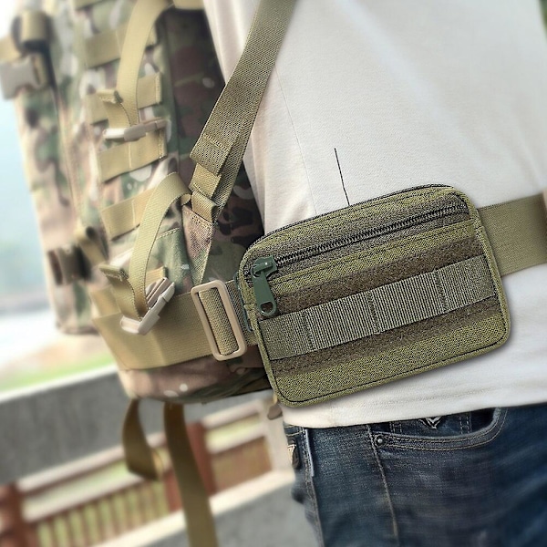 1:a Män Kvinnor Mini Jakt Midjeväska Organizer Molle Nylon Utomhus Taktisk Camping Jakt Pack Verktygsväskor Black