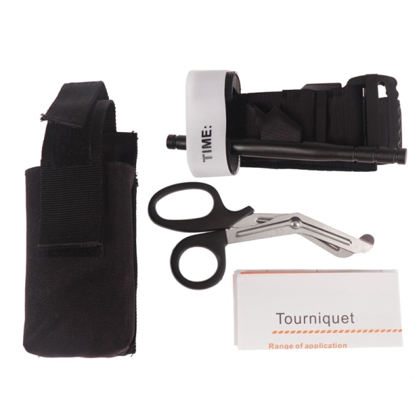 Nödkit för olyckor - Traumasax / Tourniquet / Molle-väska 3D