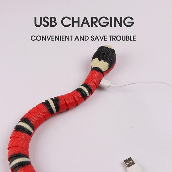 Interaktiv katt-leksak, automatiskt elektroniskt ormspel Elektronisk USB Kattunge Husdjur