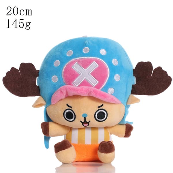 4 stycken Luffy Chopper Ace One Piece Anime Plyschleksaker