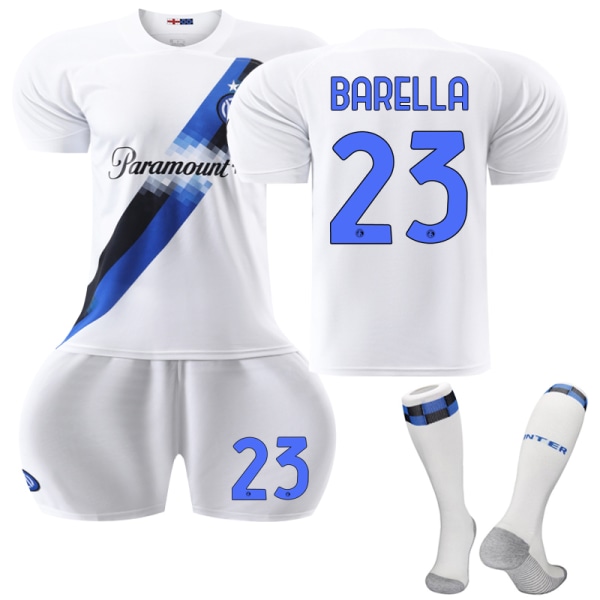 Inter Milan 2023/24 Bortaströja #23 Barella Fotbollströja 18(100-110CM)