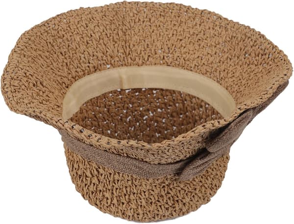 Foldable Straw Sun Hat for Women, Summer Travel Beach Sun Hats, Straw Hat, Wide Brim