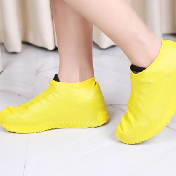Vattentäta skoöverdrag ilikon Regnskoöverdrag Gummiskor S Yellow
