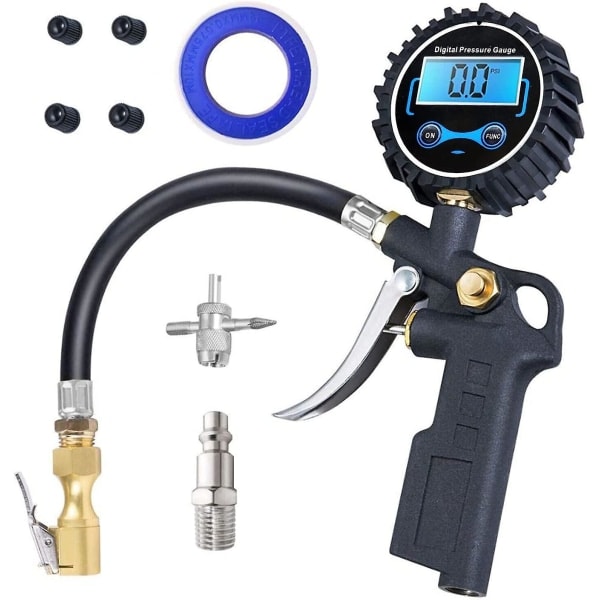 Digital däcktrycksmätare, däckpump med 200psi mätare