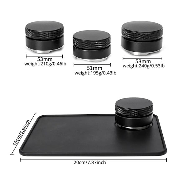 Kaffetamper Passar 51/53/58mm 58mm