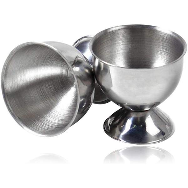 Rostfritt stål Köksdekoration Äggbricka Koppar (Silver) 4st