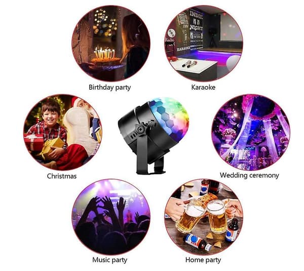 Discokula Partyljus Strobe Ljus Fjärrkontrollbelysning