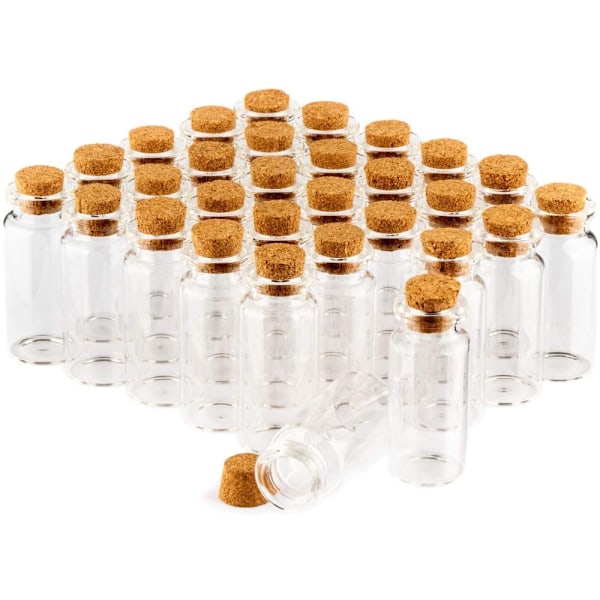 Mini Glasflaskor med Korkar, Små Glasflaskor, Miniflaskor, Kryddburkar Set, Tomma Provglasflaskor Burkar, Godisburkar (30 stycken)