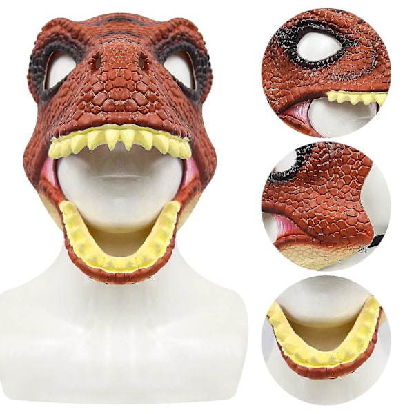 Dinosaurie Mask Jurassic Tyrannosaurus Rex Mask Dinosauriekostymer Red