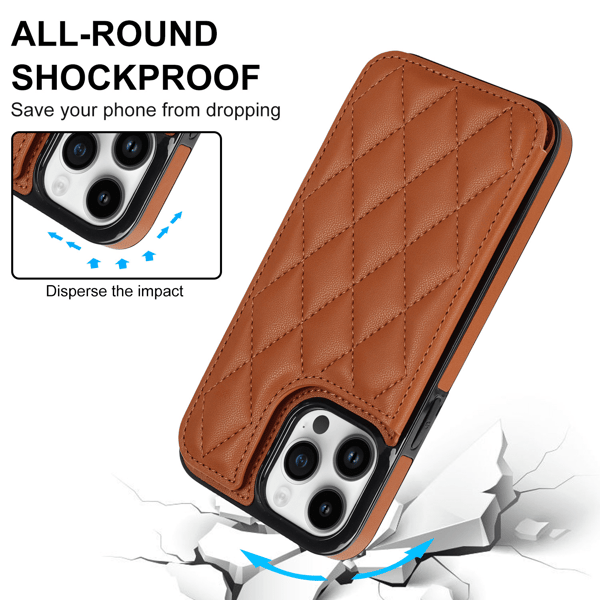 Plånbok Dubbelknäppt Liten Doftande Vind Kort Flip Läderfodral För iPhone 15 Pro Max Plus iPhone15Pro