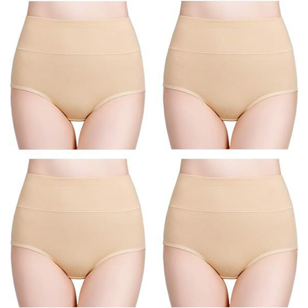 5-pack trosor med hög midja XL Beige