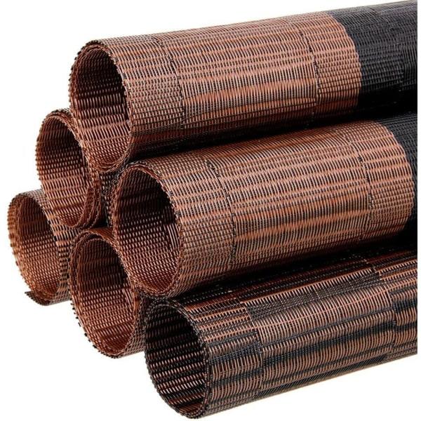 Set med 6 halkfria, avtorkningsbara bordstabletter i PVC, slitstarka