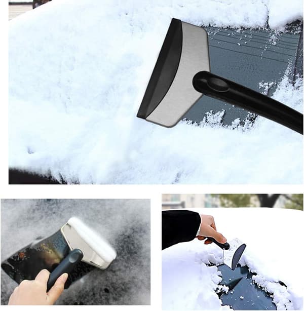 1:a Isskrapa, Bilskrapa Rostfritt Stål Snöskyffel och Vispisskrapa Isskrapa