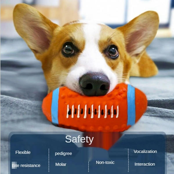 Hund Leksak Pipande Hundleksaker Bollar Interaktiv Tuggljud Flytande Spelboll Hämta Lek för Hundar Tandvård För Hundar Husdjur