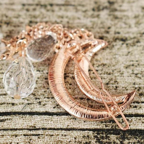 Rosé Guld Hårspänne Hårsmycke Håraccessoar -Kedjor & Rhinestones