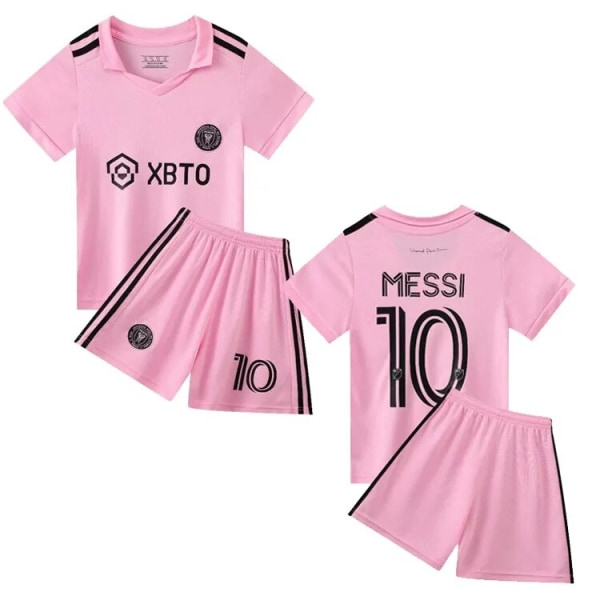 Messi No.10 Träningsset Inter Miami Jersey Kostym för Barn Pojkar Säsong 2023-24 Size 30 Pink