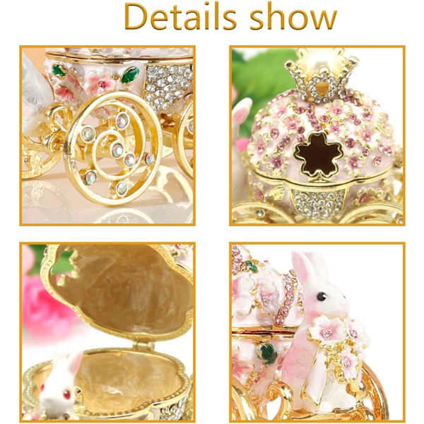 Liten smyckeskrin Halsband presentask Liten smycken presentask Nyhet ring box Askungen present Transport smycke box Förslag (Rosa)