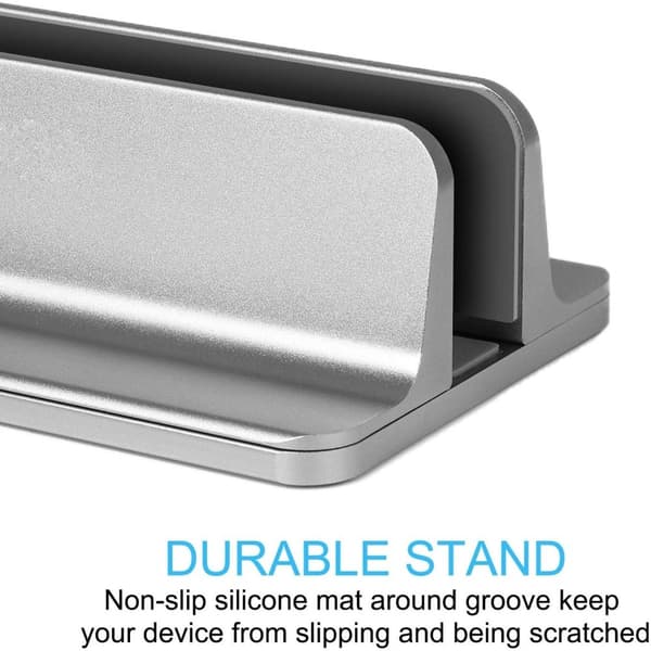 Universal Vertical Aluminum Laptop Stand Silver